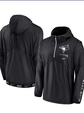 Nike Black Toronto Blue Jays Hooded Pullover Windbreaker